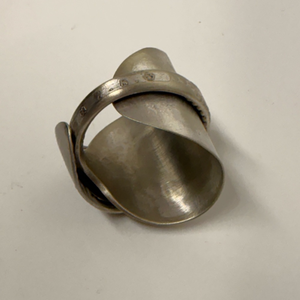 Upcycled Handmade Ring 10.5 Silver Plated Spoon Ring
